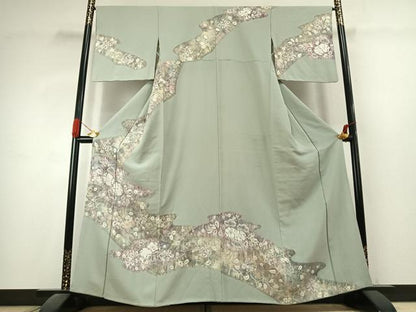 平和屋着物●訪問着　辻が花　絞り　暈し染め　正絹　逸品　AABK1363fy