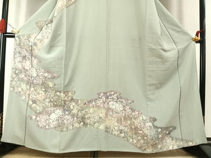 平和屋着物●訪問着　辻が花　絞り　暈し染め　正絹　逸品　AABK1363fy