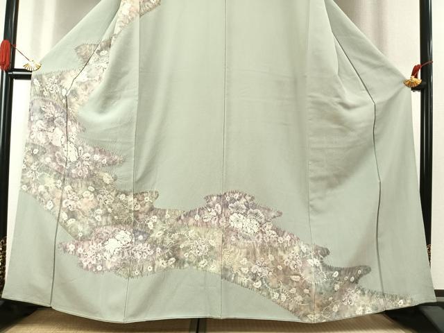 平和屋着物●訪問着　辻が花　絞り　暈し染め　正絹　逸品　AABK1363fy