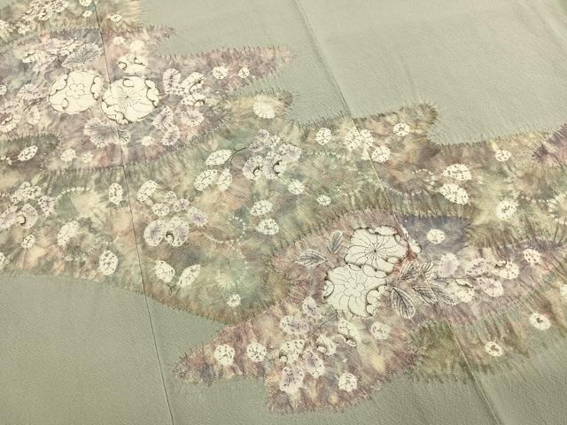 平和屋着物●訪問着　辻が花　絞り　暈し染め　正絹　逸品　AABK1363fy