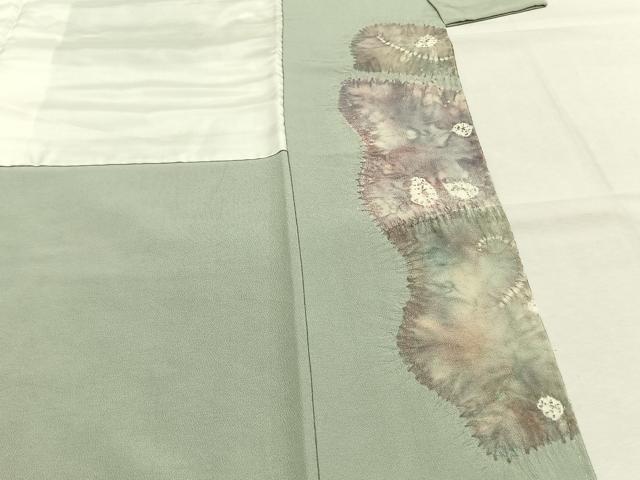 平和屋着物●訪問着　辻が花　絞り　暈し染め　正絹　逸品　AABK1363fy