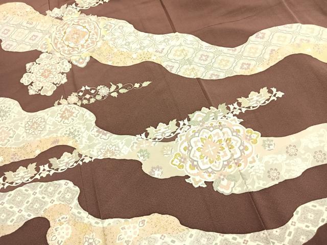 平和屋着物●豪華色留袖　作家物　駒刺繍　吉祥花文　金彩　正絹　逸品　未使用　AABK1366fy