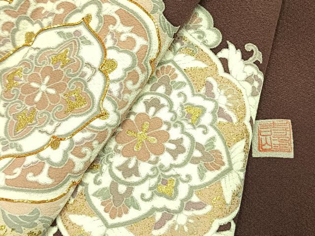 平和屋着物●豪華色留袖　作家物　駒刺繍　吉祥花文　金彩　正絹　逸品　未使用　AABK1366fy