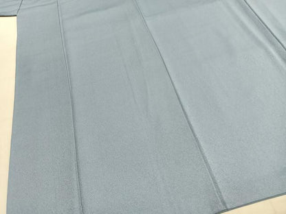 平和屋着物●上質な色無地　花唐草地紋　水色　正絹　逸品　AABK1370fy