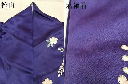 平和屋着物●豪華振袖　螺鈿　花鳥文　暈し染め　金銀彩　正絹　逸品　AABK1372fy