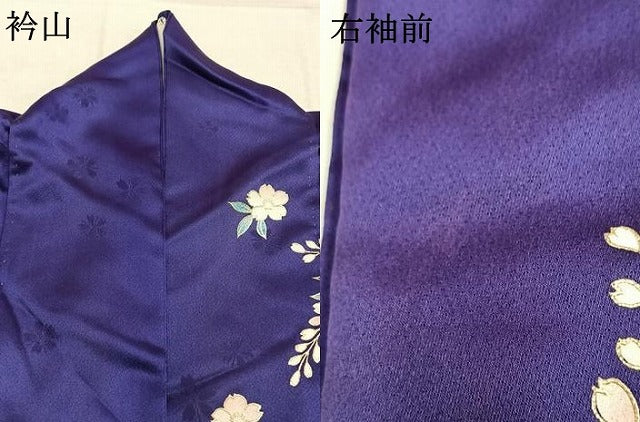 平和屋着物●豪華振袖　螺鈿　花鳥文　暈し染め　金銀彩　正絹　逸品　AABK1372fy