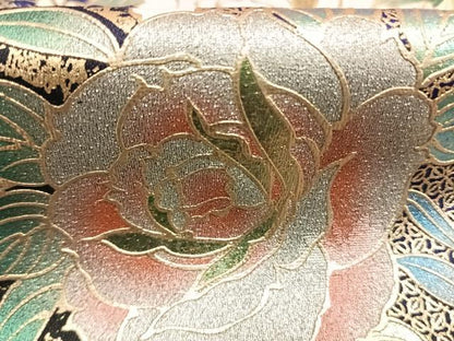 平和屋着物●豪華振袖　螺鈿　花鳥文　暈し染め　金銀彩　正絹　逸品　AABK1372fy