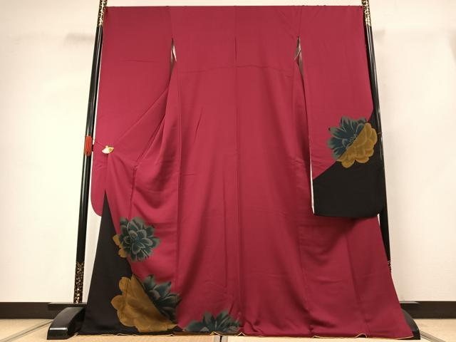 平和屋着物●豪華振袖　舞花文　正絹　逸品　AABK1377fy