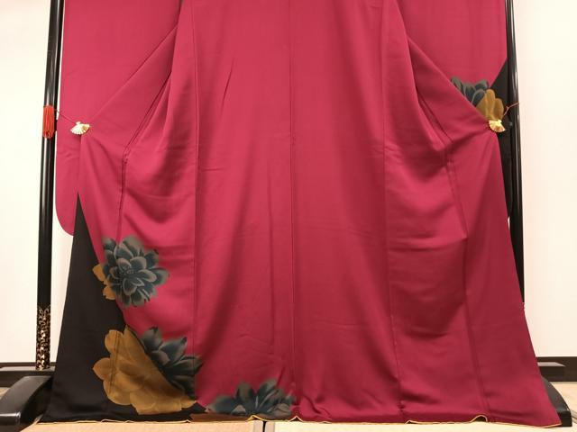 平和屋着物●豪華振袖　舞花文　正絹　逸品　AABK1377fy