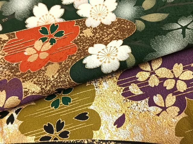 平和屋着物●豪華振袖　舞桜文　暈し染め　金銀彩　やまと誂製　正絹　逸品　AABK1381fy