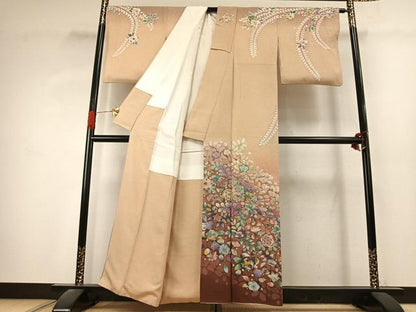 平和屋着物●訪問着　作家物　辻が花　絞り　暈し染め　正絹　逸品　AABK1382fy