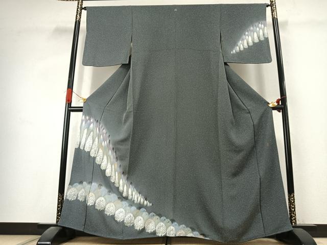 平和屋着物●訪問着　作家物　樹林文　暈し染め　金銀糸　金銀彩　正絹　逸品　AABK1384fy