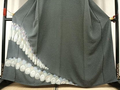 平和屋着物●訪問着　作家物　樹林文　暈し染め　金銀糸　金銀彩　正絹　逸品　AABK1384fy