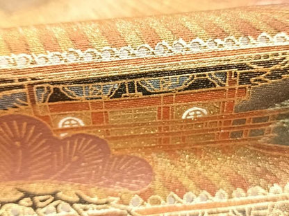 平和屋着物●豪華色留袖　作家物　松竹梅　風景文　暈し染め　金彩　正絹　逸品　AABK1386fy