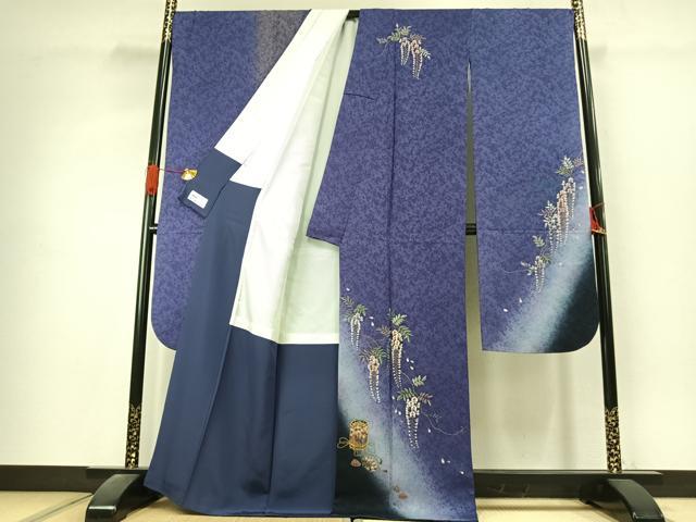 平和屋着物●豪華振袖　駒刺繍　貝桶花文　暈し染め　やまと誂製　正絹　逸品　AABK1389fy