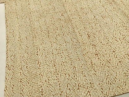 平和屋着物●上質な小紋　杢目絞り　幾何学文様　正絹　逸品　AABK1395fy
