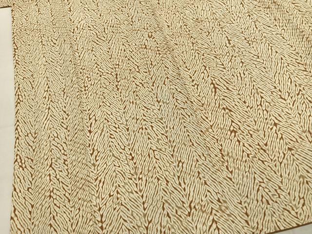 平和屋着物●上質な小紋　杢目絞り　幾何学文様　正絹　逸品　AABK1395fy
