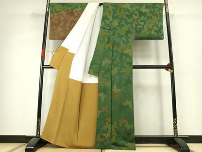 平和屋着物●訪問着　蝶尽くし　正絹　逸品　未使用　AABK1397fy
