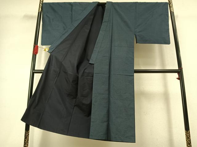 平和屋着物●男性　本場大島紬　アンサンブル　150亀甲　総詰め　正絹　逸品　AABK1399fy
