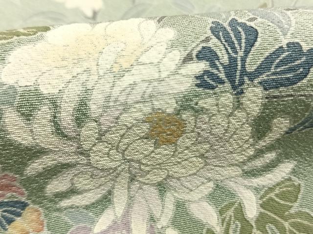 平和屋着物●訪問着　友禅　枝花文　暈し染め　ロング丈　正絹　逸品　AABK1402fy