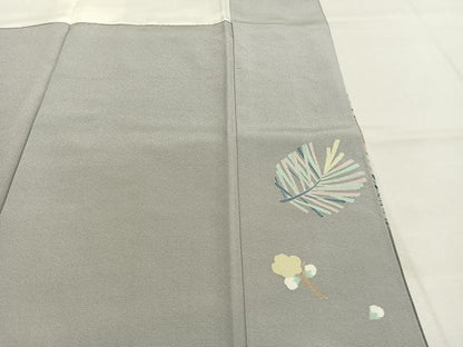平和屋着物●豪華色留袖　駒刺繍　地紙花文　暈し染め　金彩　正絹　逸品　AABK1406fy