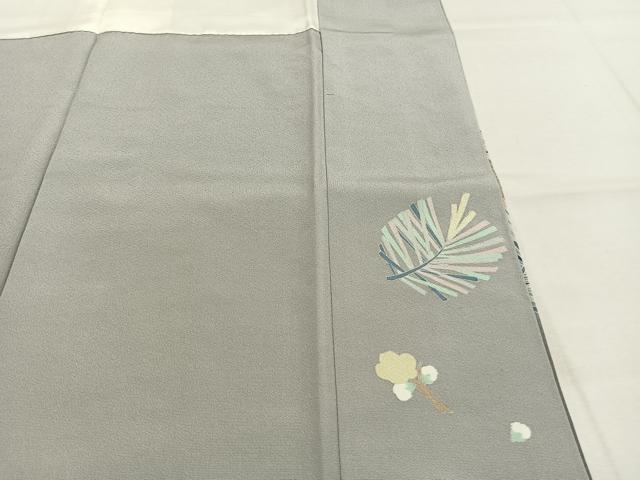平和屋着物●豪華色留袖　駒刺繍　地紙花文　暈し染め　金彩　正絹　逸品　AABK1406fy