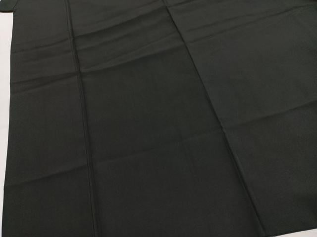 平和屋着物●男性　黒紋付　羽織セット　正絹　逸品　AABK1409fy
