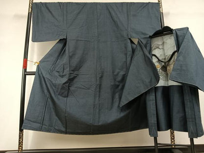 平和屋着物●男性　本場大島紬　アンサンブル　100亀甲　総詰め　正絹　逸品　AABK1411fy