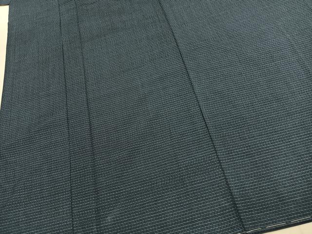平和屋着物●男性　本場大島紬　アンサンブル　格子　正絹　逸品　AABK1413fy