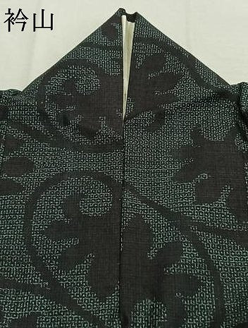 平和屋着物●結城紬　80亀甲　花唐草文　正絹　逸品　AABK1414fy