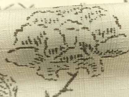 平和屋着物●銀座　志ま亀　小紋　紬地　枝花文　たとう紙付き　正絹　逸品　AABK1415fy