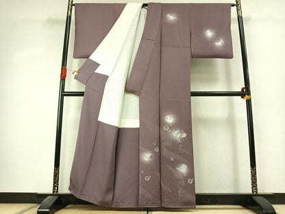 平和屋着物●訪問着　作家物　舞花文　蛍暈し　金銀彩　正絹　逸品　AABK1418fy
