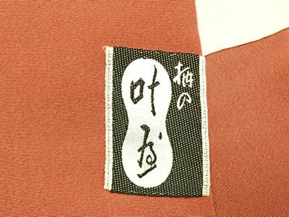 平和屋着物●結城紬　80亀甲　市松花文　正絹　逸品　AABK1421fy