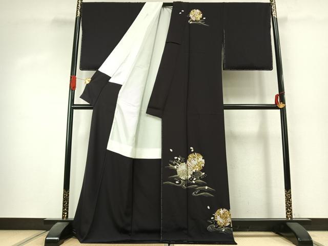 平和屋着物●訪問着　刺繍　兎　雪輪花文　金糸　金銀彩　ロング丈　正絹　逸品　未使用　AABK1422fy