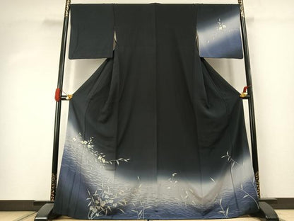 平和屋着物●訪問着　枝花文　暈し染め　正絹　逸品　AABK1425fy