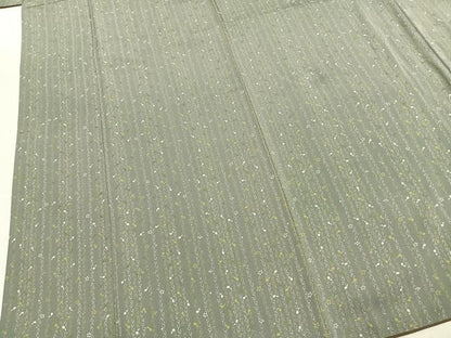 平和屋着物●上質な小紋　花唐草文　正絹　逸品　AABK1427fy