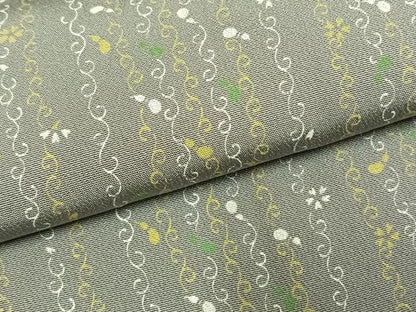 平和屋着物●上質な小紋　花唐草文　正絹　逸品　AABK1427fy