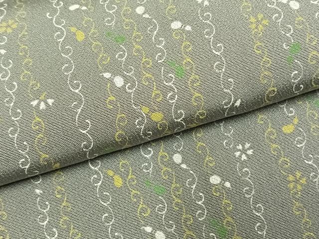 平和屋着物●上質な小紋　花唐草文　正絹　逸品　AABK1427fy