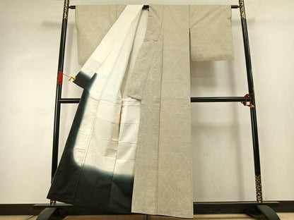 平和屋着物●綿薩摩　幾何学文様　木綿　逸品　AABK1432fy