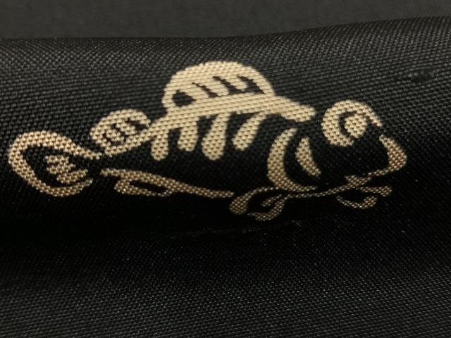 平和屋着物●上質な小紋　紬地　ヒラメ　アンコウ　マンボウ　フグ　ハゼ　黒地　正絹　逸品　AABK1433fy