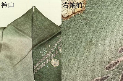 平和屋着物●訪問着　辻が花　絞り　暈し染め　金彩　正絹　逸品　AABK1435fy