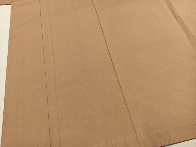 平和屋着物●上質な紬　色無地　飴色　正絹　逸品　AABK1436fy