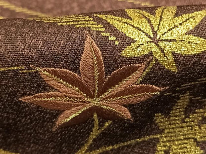 平和屋着物●訪問着　刺繍　草花文　暈し染め　金糸　金彩　正絹　逸品　AABK1438fy