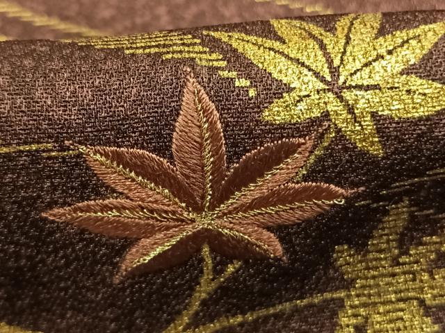 平和屋着物●訪問着　刺繍　草花文　暈し染め　金糸　金彩　正絹　逸品　AABK1438fy