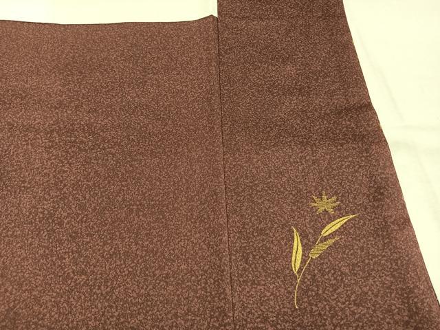 平和屋着物●訪問着　刺繍　草花文　暈し染め　金糸　金彩　正絹　逸品　AABK1438fy