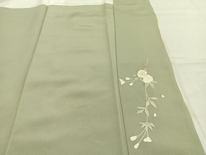 平和屋着物●訪問着　駒刺繍　松竹梅　地紙花文　暈し染め　金彩　正絹　逸品　AABK1443fy