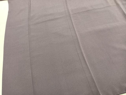 平和屋着物●上質な色無地　浅紫色　ロング丈　正絹　逸品　AABK1446fy