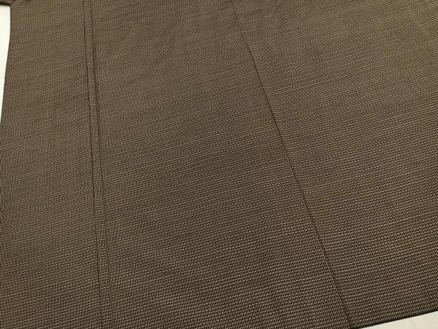 平和屋着物●男性　本場大島紬　格子　富山織物謹製　証紙付き　正絹　逸品　AABK1447fy