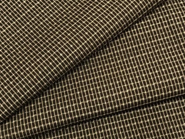 平和屋着物●男性　本場大島紬　格子　富山織物謹製　証紙付き　正絹　逸品　AABK1447fy