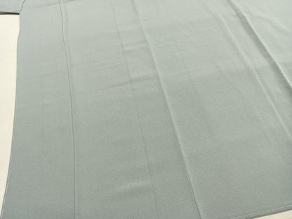 平和屋着物●上質な色無地　薄雲鼠色　正絹　逸品　未使用　AABK1453fy